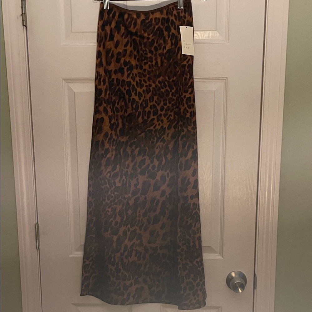 a new day Brown Animal Print Maxi Skirt